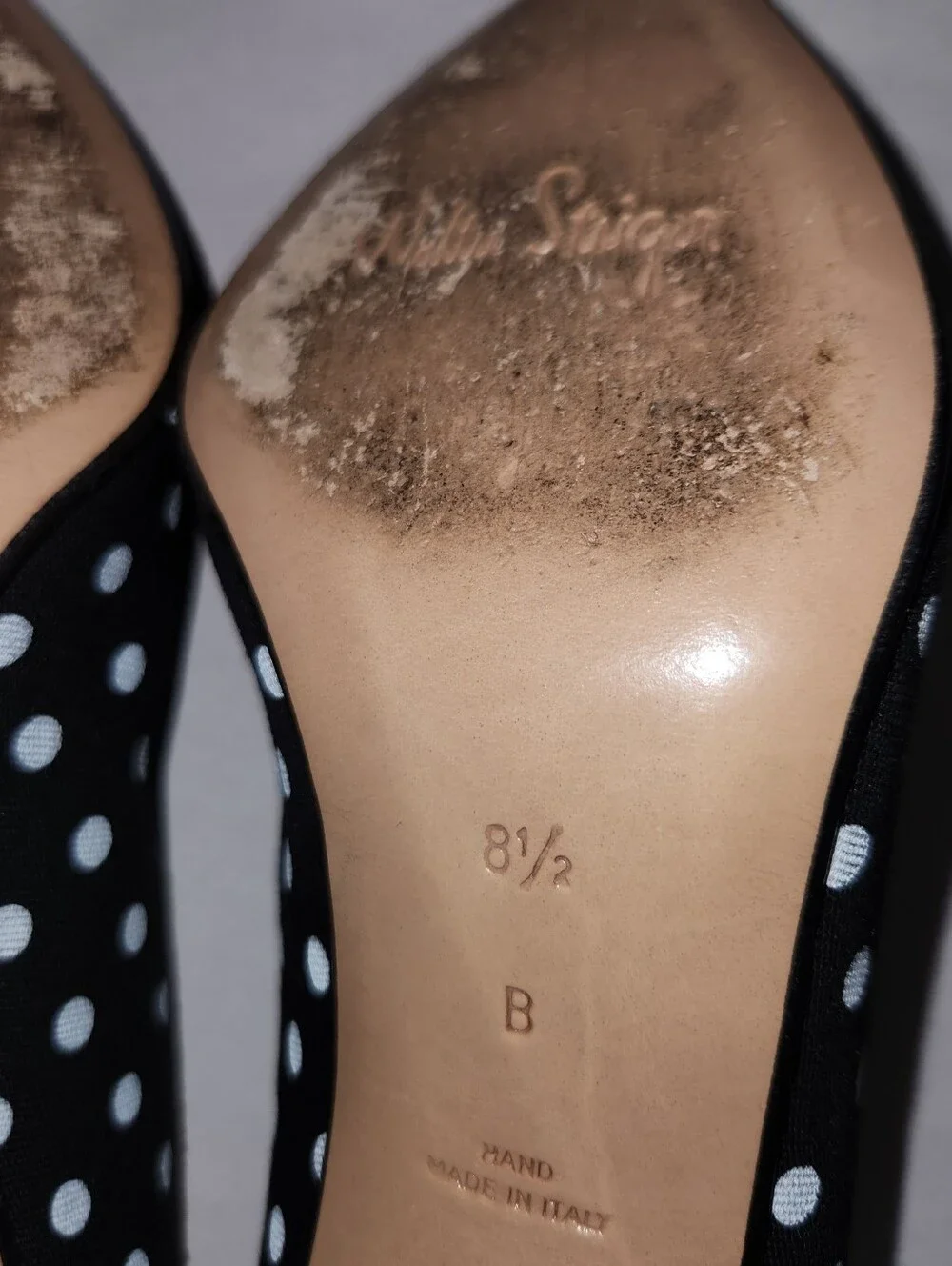 Walter Steiger Polka Dot Striped Heels